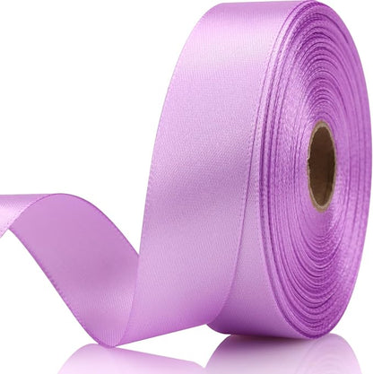 7/8 Inch 30 Yards Lilac Purple Satin Craft Ribbon-Single Face Polyester Ribbon by Unknown