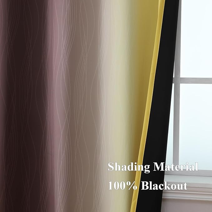Brown and Yellow Blackout Curtains - Image 5