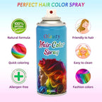 Gray Hair Spray, Temporary Hair Color Spray For Kids Women Men, Hair Dye Washable Temporary Hair Color Wax, One-Time Use Color Hair Spray for Crazy Hair Day, Halloween Christmas Cosplay Party (Gray)