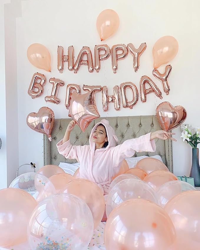 16 Inch 52Pcs Rose Gold Letter Balloons, Reusable Shiny A-Z Foil Balloon Letters - Image 6