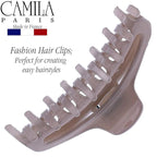 Camila Paris CP3222 French Hair Clip for Women, Small Narrow, Open, Girls Hair Claw Clips Jaw Fashion Durable and Styling Hair Accessories for Women, Strong Hold No Slip Grip, Made in France