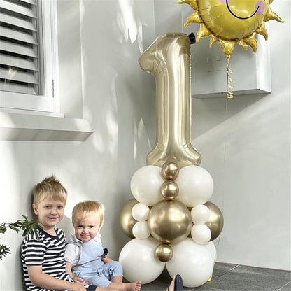 Champagne Gold Number 10 Balloons - Image 3
