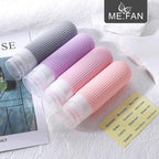 ME.FAN Travel Bottles for Toiletries, TSA Approved 3oz Silicone Journey Size Containers, Portable Split Bottle for Conditioner, Shampoo, Lotion- 4 Pack Purple
