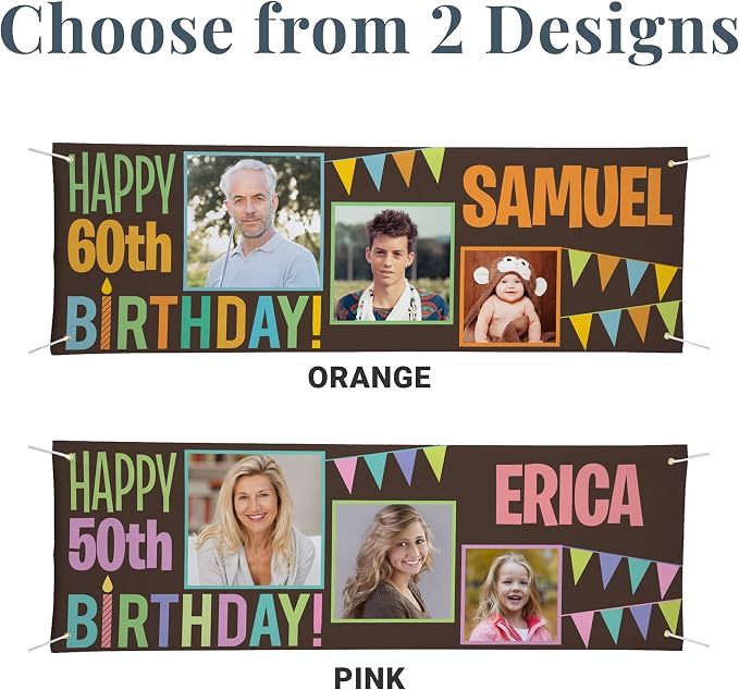 Let's Make Memories Personalized Happy Birthday Banner - Image 4