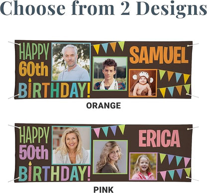 Let's Make Memories Personalized Happy Birthday Banner - Image 4