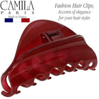 Camila Paris CP2529 French Hair Clip for Women for Thick Hair for Long Curly Wavy Hair, Red, Girls Hair Claw Clips Jaw Styling Hair Accessories for Women, Strong Hold No Slip Grip, Made in France