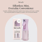Kitsch Spray Bottle for Hair - Continuous Water Mister with Ultra Fine Mist for Hairstyling, Barbers, Salons, Cleaning, Plants, Versatile Spray Bottles - Made from Recycled Plastic - Sheer Violet, 5oz