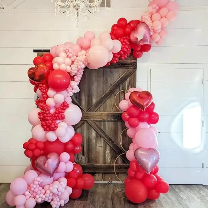 YMSZ Red and Pink Balloons Arch Kit, Valentines Balloons Arch Kit | 134pcs Pink - Image 6