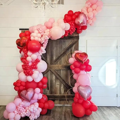YMSZ Red and Pink Balloons Arch Kit, Valentines Balloons Arch Kit | 134pcs Pink - Image 6