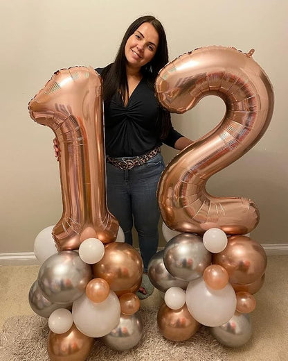 40 Inch Rose Gold 21 Number Balloons Giant Jumbo Huge 12 or 21 Foil Mylar - Image 5