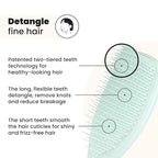 Tangle Teezer Fine & Fragile Ultimate Detangler Brush, Dry & Wet Hair Brush to Detangle & Reduce Breakage, Ice Blue