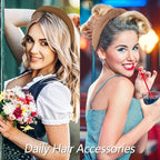 VELSCRUN Headbands for Women 7 Pcs Different Dark Brown Knotted Solid Pearl Head Bands Non Slip Hair Band for Womens Gilrs Thin Thick Short Hair Fashion Accessories