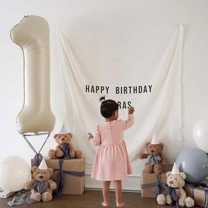 Personalised Birthday Name Flag, Custom Birthday Banner Fabric Sign, Boho Wall - Image 3