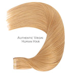WENNALIFE Tape in Hair Extensions Human Hair, 20pcs 50g 16 inch Strawberry Blonde Remy Hair Extensions Straight Human Hair Tape in Extensions Skin Weft Tape Extensions Human Hair
