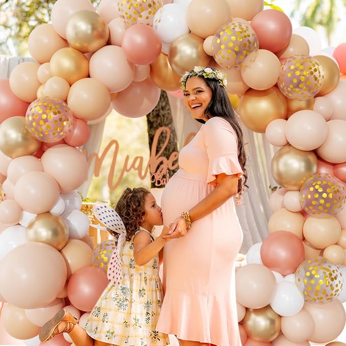 Ouddy Party Blush Balloons Arch Garland Kit 18 12 10 5 Inch | Different Sizes - Image 6