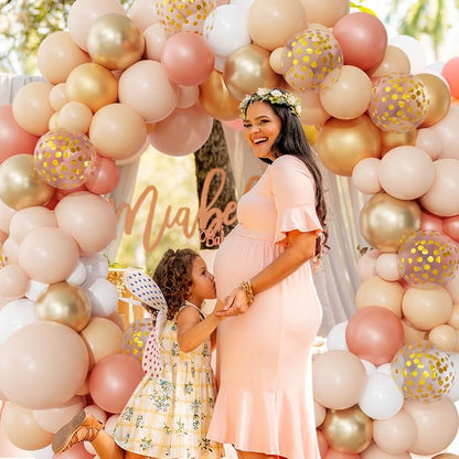 Ouddy Party Blush Balloons Arch Garland Kit 18 12 10 5 Inch | Different Sizes - Image 6