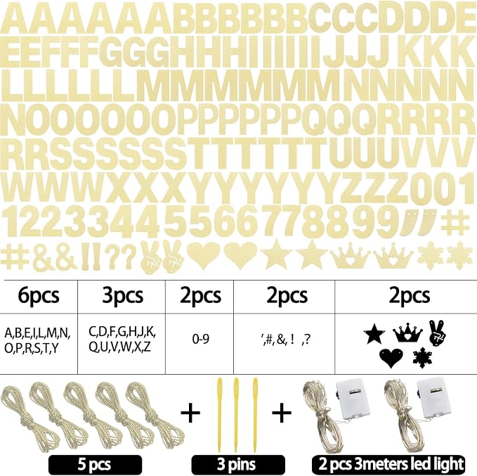 167Pcs DIY Glitter Customizable Banner Kit Custom Banners DIY Happy Birthday - Image 3