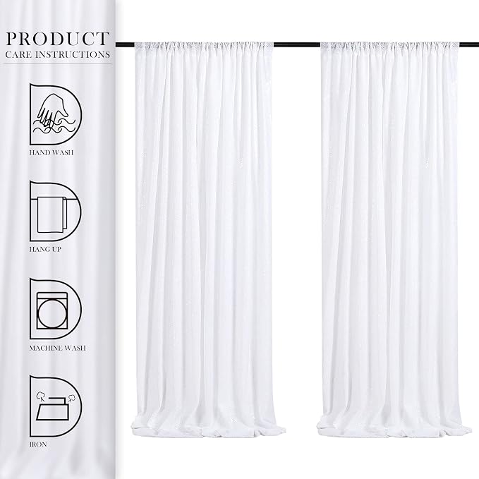 White Backdrop Curtain for Wedding Parties - Image 7