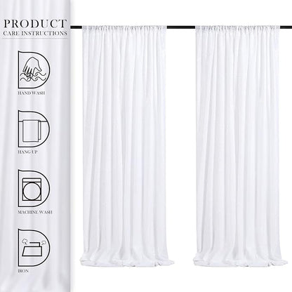 White Backdrop Curtain for Wedding Parties - Image 7