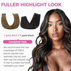 Lashey Clip in Hair Extensions Real Human Hair, 4pcs 50g Medium Brown Human Hair Extensions 22 Inch Straight Hair Extension Clips for Black Women