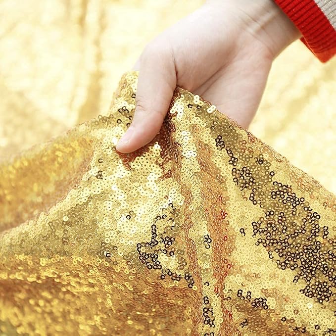 Gold Sequin Backdrop, 5FT x 7FT Sequin Photography Backdrop Curtain - Image 5