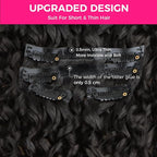 Lashey Seamless Clip in Hair Extensions Human Hair 110g 7pcs Burmese Curly Natural Black 20 Inch Real Human Hair Extensions Clip Ins with Soft PU Weft for Women