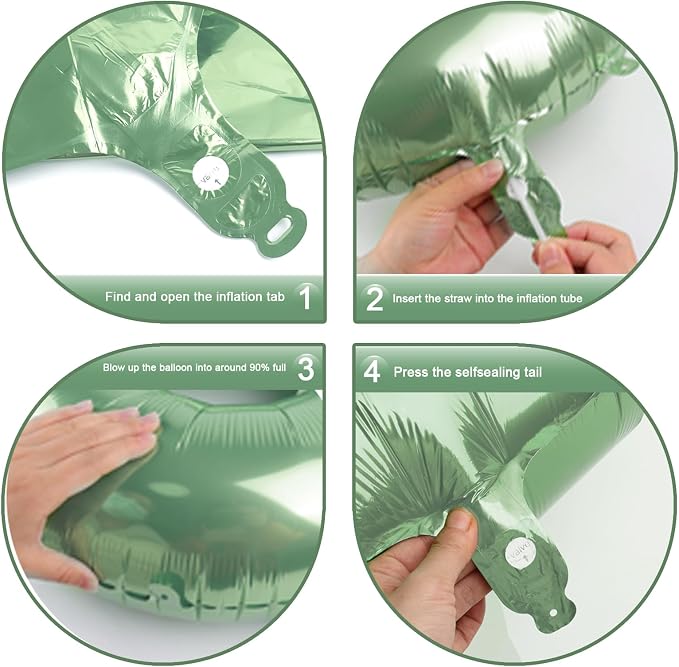 Sage Green 40 Inch 0 Number Balloons, 0 Decorations - Image 2