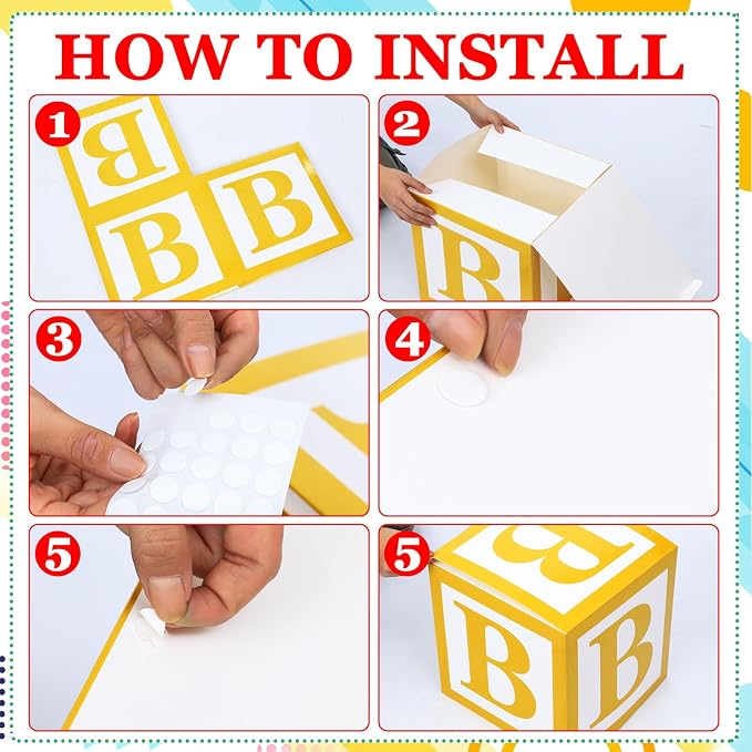 Kolldenn 3 Pcs ABC Balloon Box Decorations First Day of School Back to School - Image 5
