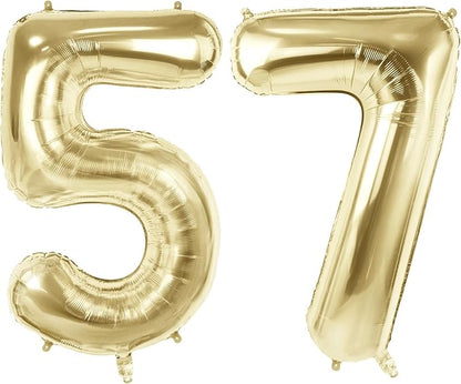 Number 57 Balloons for 57th Birthday Party Decorations, 40 Inch 0-100 by Joycard