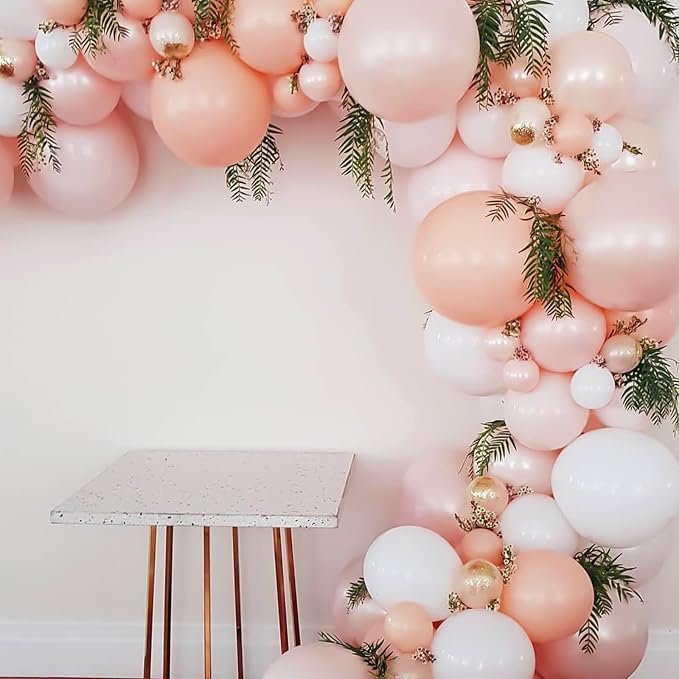 110pcs Peach Balloons, 18 12 10 5 inch Pastel Orange Balloons Different Sizes - Image 8