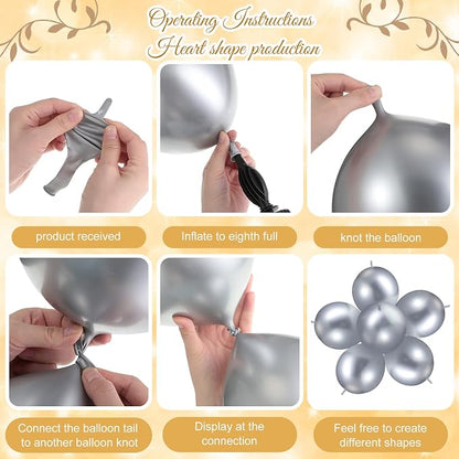 100 Pcs Link Balloon Quick Linking Latex Connected Balloons Linkable - Image 7