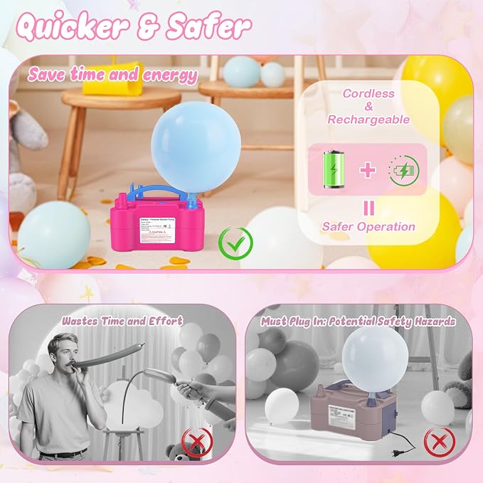 AXHJ Balloon Pump Electric Air Pumps, Electric Air Balloon Pump, Balloon - Image 5