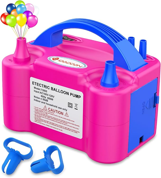 IDAODAN Electric Balloon Pump, Portable Electric Balloon Blower Machine by IDAODANBalloonArchStandDecorations