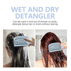 Detangling Brush, Dry and Wet Vented Detangler Hair Brush for Women and Men, Professional Paddle Curved Styling Hairbrush for Straight/Curly/Thick/Long/Wavy/Damaged Hair, Blue