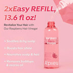 A’PIEU Raspberry Hair Vinegar [Refill] - Deep Scalp Clean & Detox for Oily Scalp, Buildup & Dandruff Scalp Treatment, pH-Balancing Rinse for Fresh, Shiny Hair, Korean Hair Care, 6.76 fl oz
