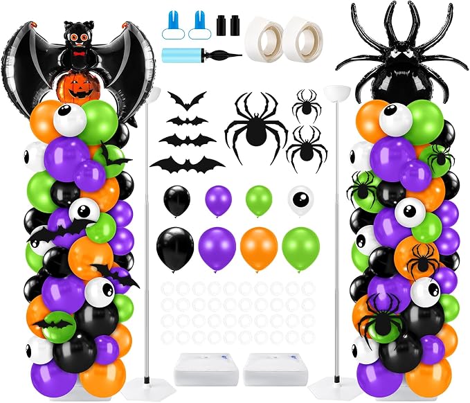 Kasyat 2 Sets Halloween Balloon Column Stand Kit by Kasyat