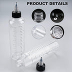 Cosywell Hair Oil Applicator 16.9oz Measured Squeeze Bottles with Graduated Scale Dye Applicator Bottle Twist-On Top Tip Cap Empty Plastic Color Oil Bottle 2 Pack