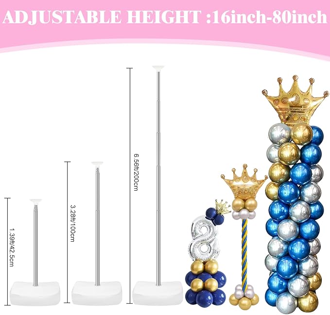 8 Set Heavy-Duty Balloon Column Stand Kit - Image 4