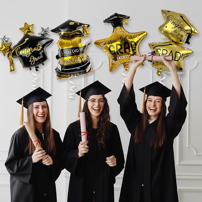12pcs Graduation Balloons Set, Congrats Grad Foil Balloons Class of 2026 - Image 3