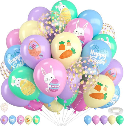 Pastel Balloons for Easter Birthday Party Decorations | 12-inch pink by FunHot