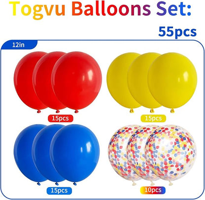 Balloons Red Blue Yellow, 12 Inch Primary Color Helium Balloons - Image 2