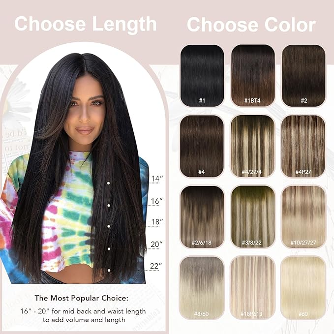 XDhair Human Hair Clip in Extensions 120g Balayage Color 10 Golden Brown to Light Blonde Highlight 27 Blonde Double Weft Clip in Human Hair Extensions #10/27/27 18 Inch
