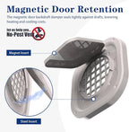 Dryer Vent Cover Outside 4 inch, Magnetic Door Design, Durable Airflow Vent with Lint Trap Screen, Thickened Material, 7 inch x 7 inch Size, Beige