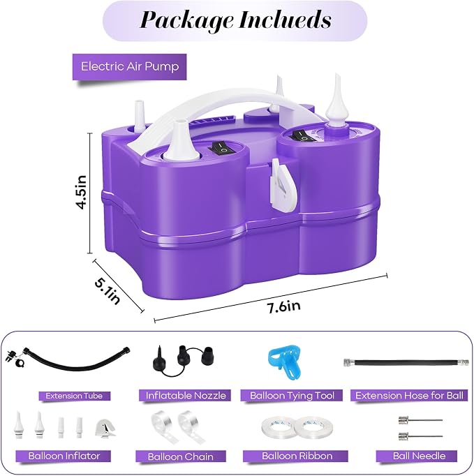 Electric Balloon Pump, 3-in-1 Portable Air Pump - Image 7