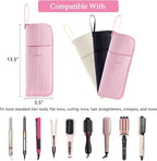 Hair Tools Travel Bag, Heat Resistant Curling Iron Holder & Flat Iron Case, Hot Tools Organizer Pouch for Hair Straightener, Hair Dryer, Crimper & Styling Accessories, Travel Makeup Bag
