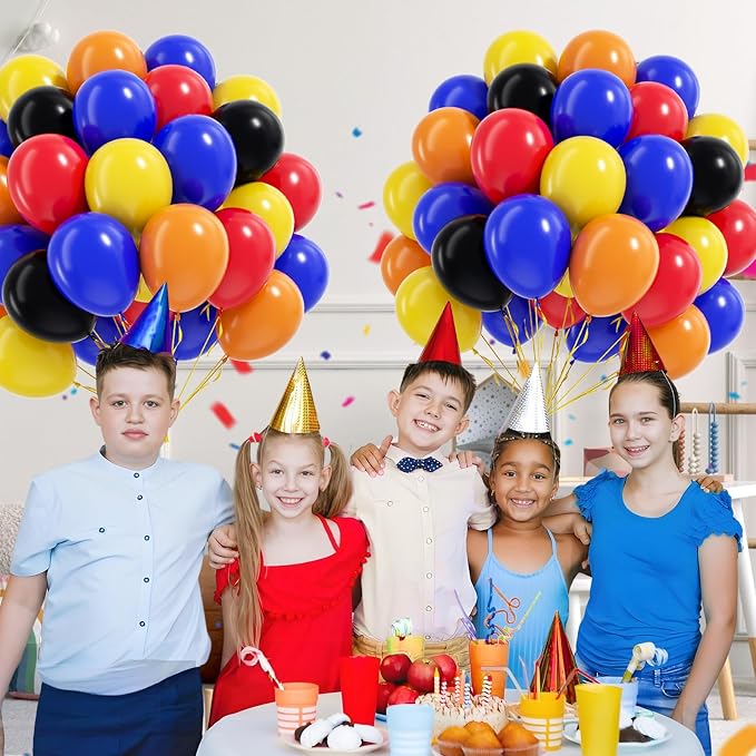 60pcs Race Car Balloons with 12inch Black Blue Yellow Red Orange Balloons | - Image 6