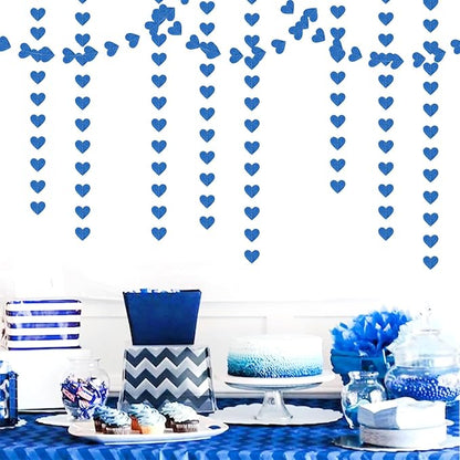 Royal Blue Party-Decoration Heart Garland - 52ft 21st Birthday Bachelorette - Image 4