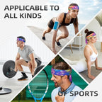 Sports Tie Headband Bandana Running Athletic Sweat Band Elastic Adjustable Sport Head Tie for Men Women Head Ties Ninja Tie Headbands Tennis Sweatbands Soccer Basketball Teams Running Head Band