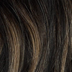 Luxy 100% Remy Human Hair – Halo Clip-In Hair Extensions –Natural Looking Volume & Length - One-Piece - Easy 5-Min Application 140 grams 16" Off Black Balayage