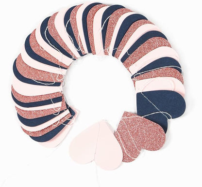 Navy-Blue Pink Rose-Gold Mothers-Day Garland - 52Ft Gender Reveal Party - Image 6